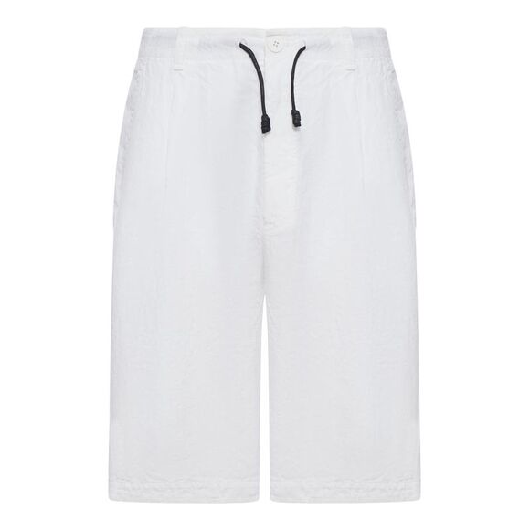 Transit Men Linen Bermuda Shorts With Drawstring